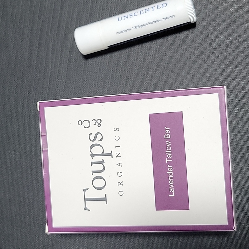 Toups & Co Lavender Tallow Bar & Unsecented Lip Balm - Picture 2 of 2